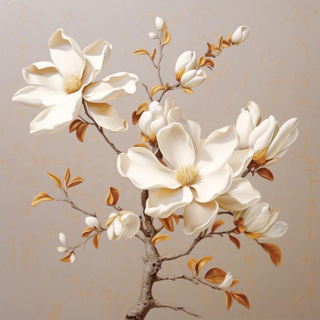 White flowers on a branch White flowers on a branch