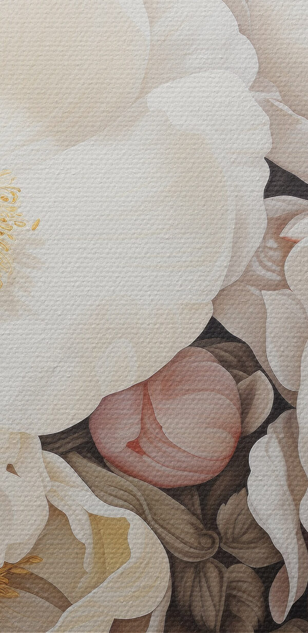Painting of white flowers Painting of white flowers