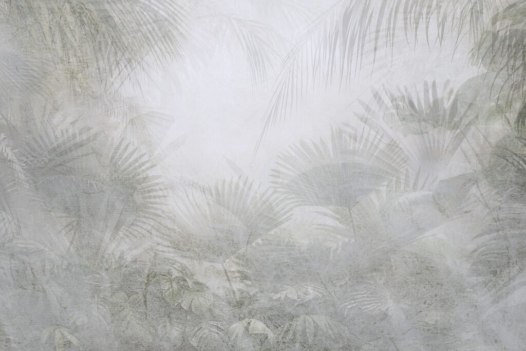 Fondo de niebla con palmeras Fondo de niebla con palmeras