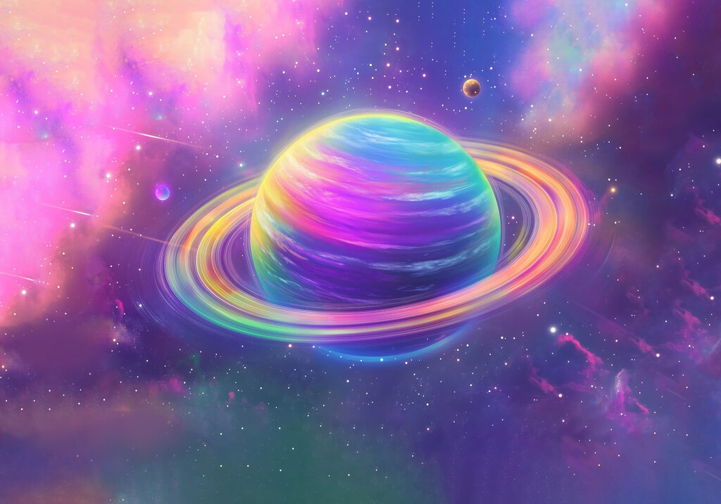 Colorido planeta en el espacio Colorido planeta en el espacio