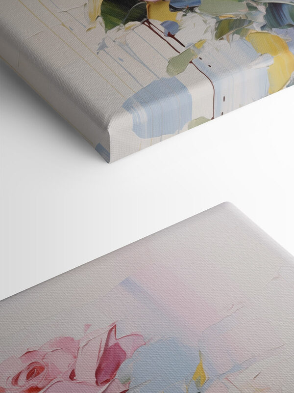 Painting of flowers on a white background Painting of flowers on a white background