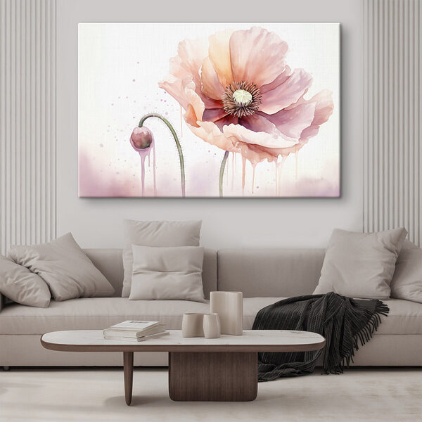 Watercolor painting of a flower