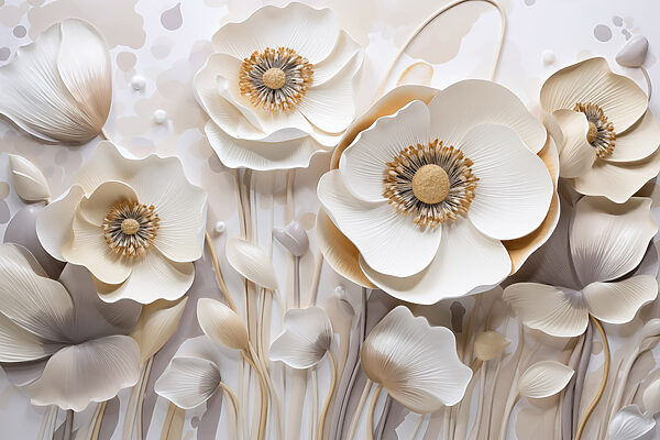 Delicate blooms in soft pastel tones Delicate blooms in soft pastel tones