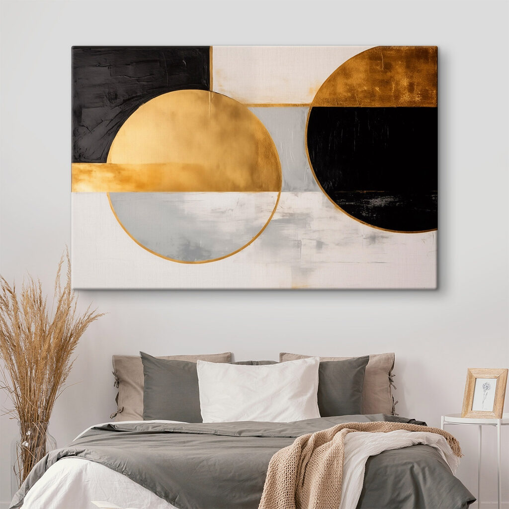 Abstract circles in contrasting colors Abstract circles in contrasting colors