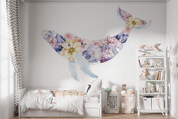 Ballena con flores Ballena con flores
