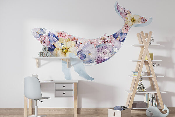 Ballena con flores Ballena con flores