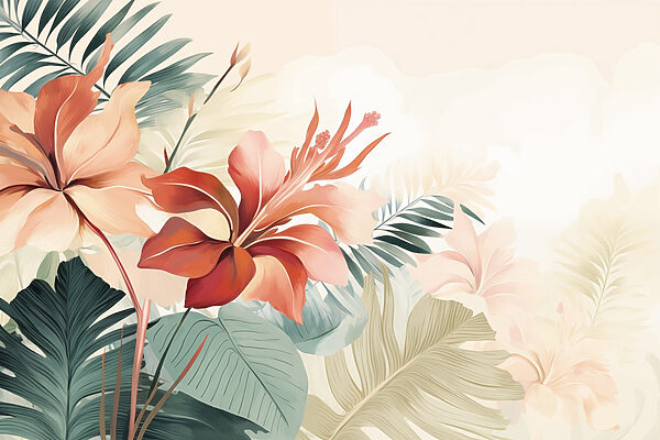 Delicate blooms in soft pastels