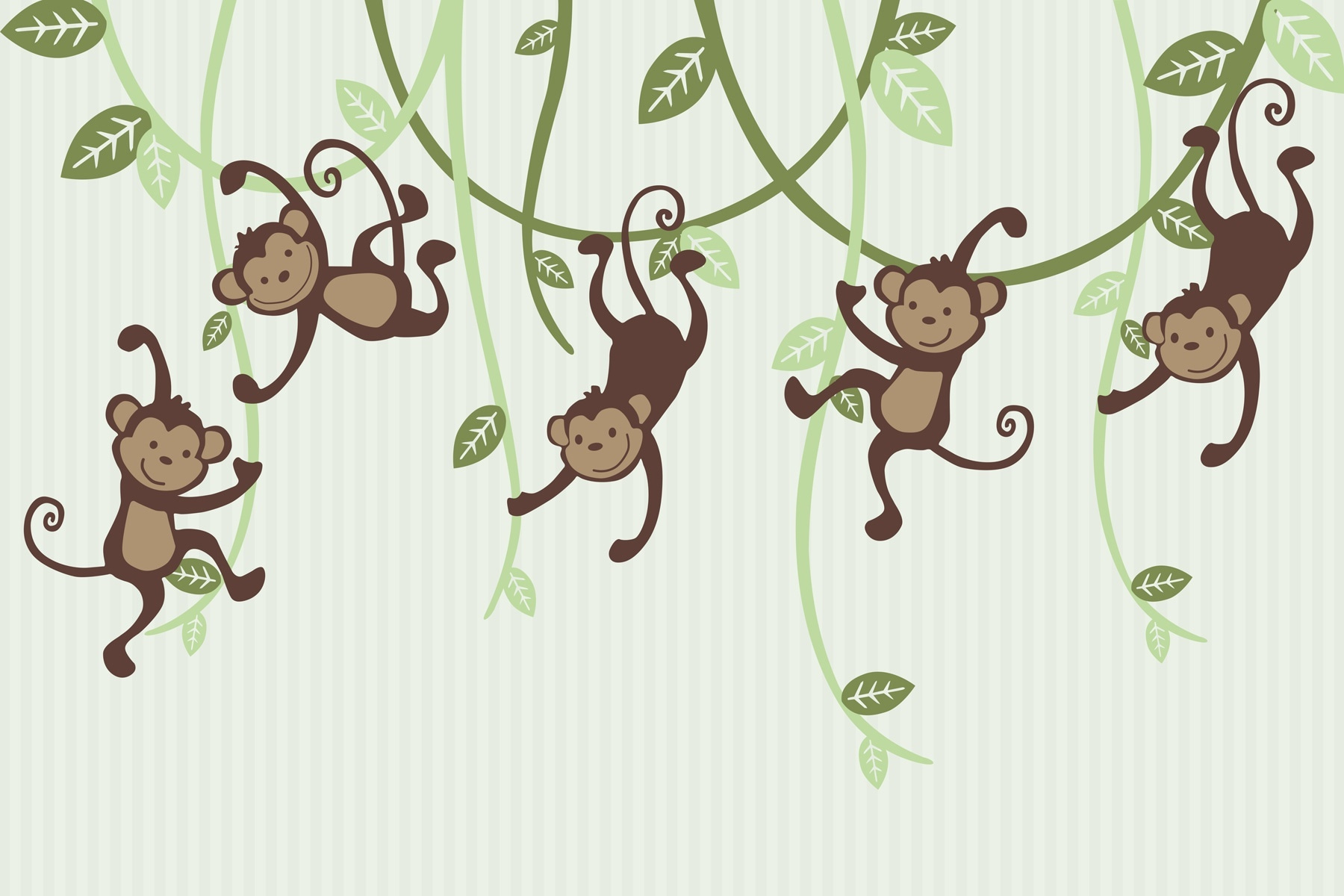 Group of monkeys from vines Group of monkeys from vines