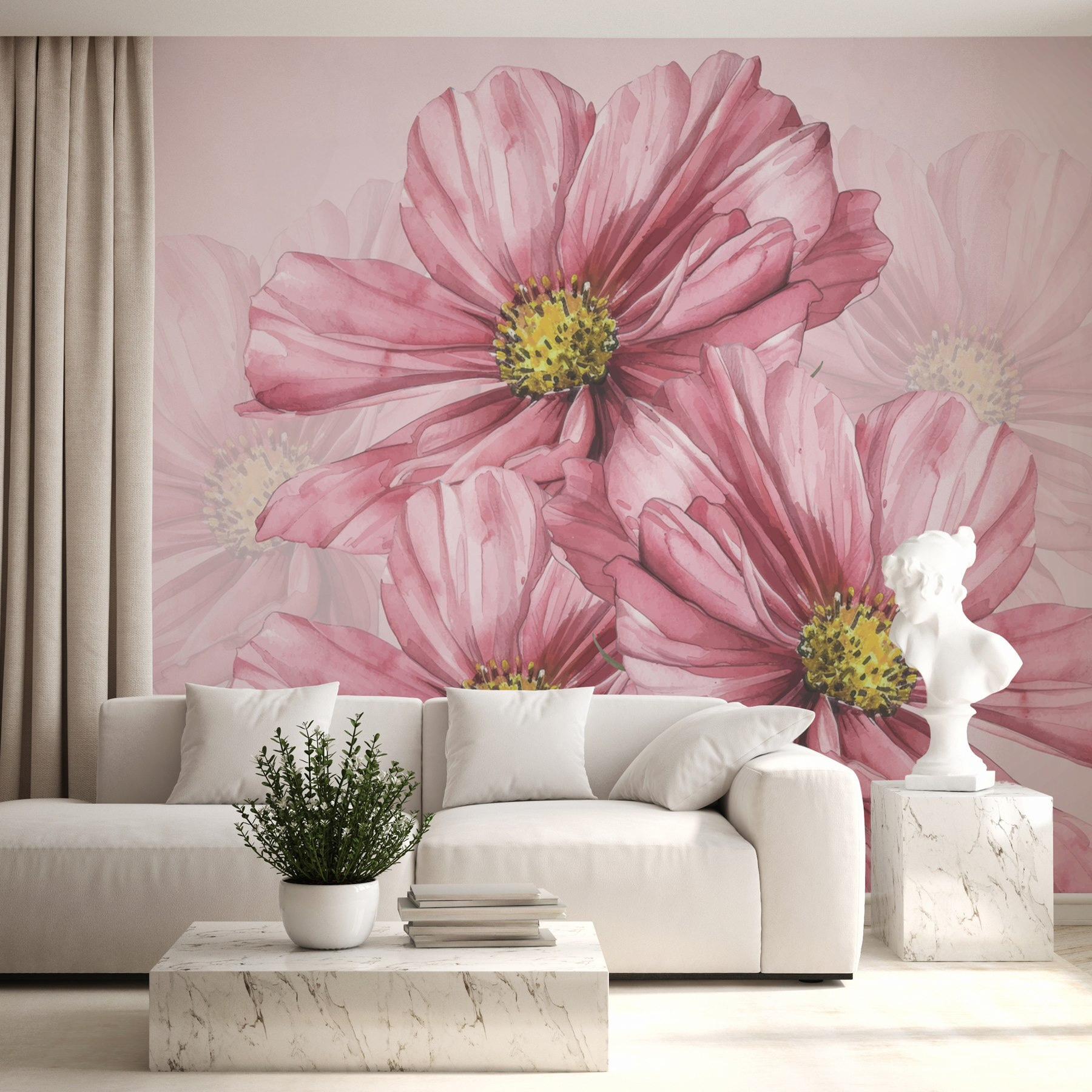 Group of pink flowers