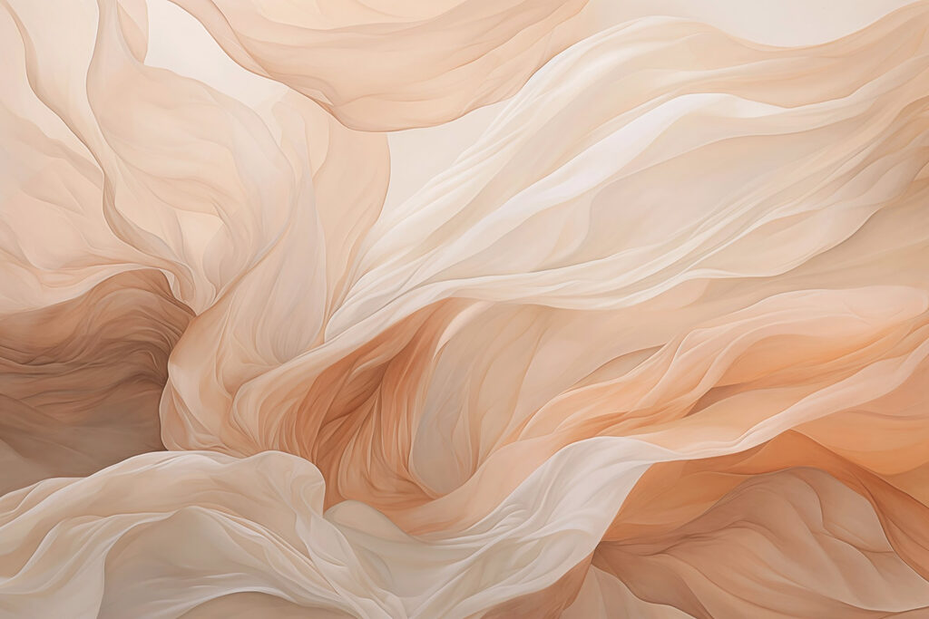 Soft waves of gentle fabric flow