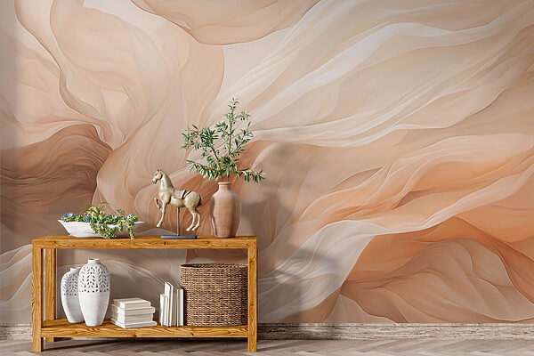 Soft waves of gentle fabric flow