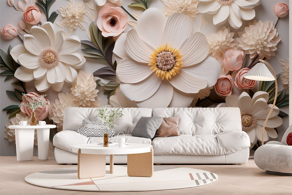 Group of paper flowers