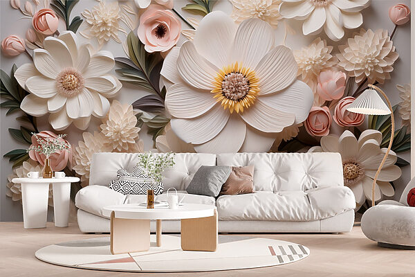 Group of paper flowers