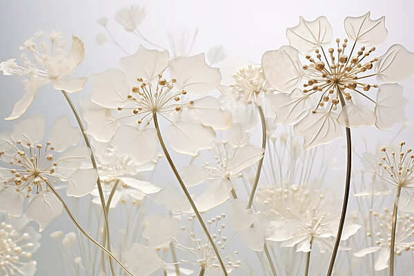Delicate blooms in soft light