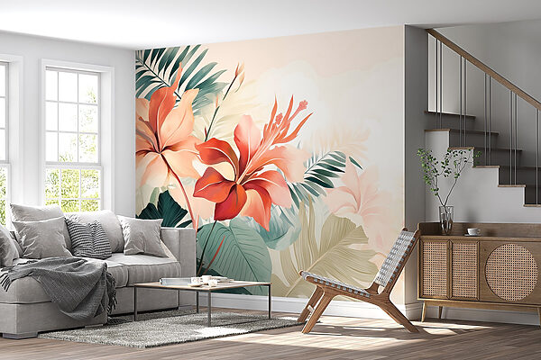 Delicate blooms in soft pastels