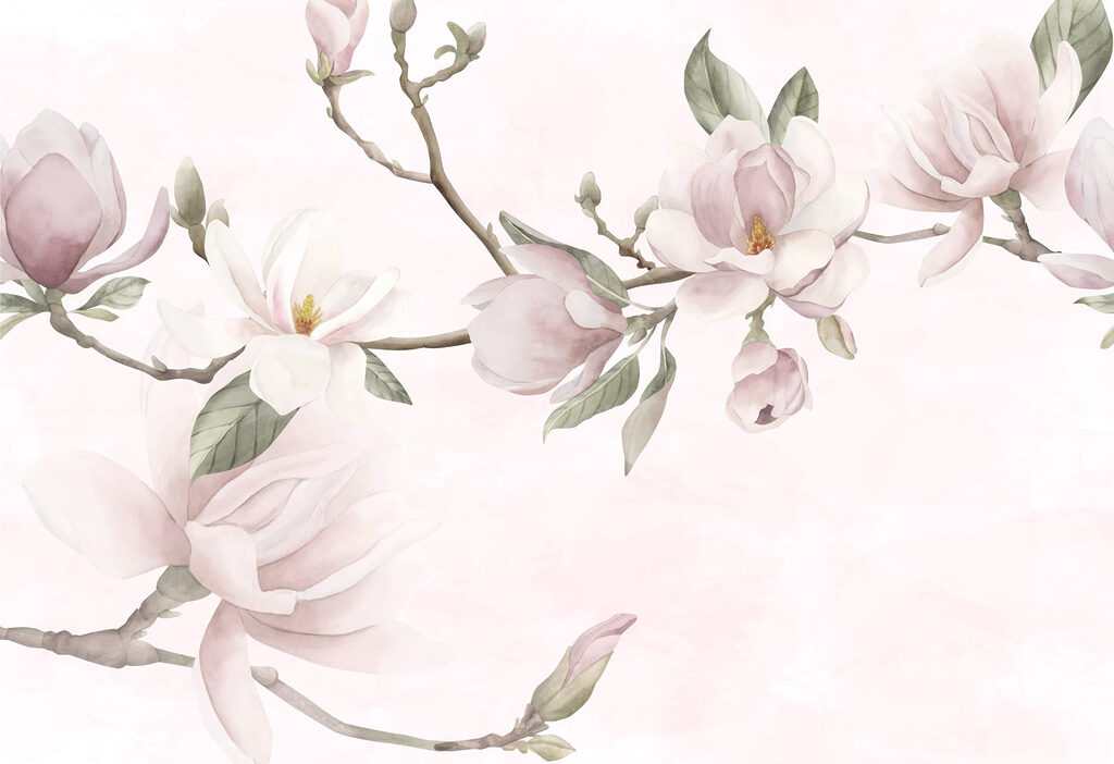 Delicadas flores sobre fondo pastel Delicadas flores sobre fondo pastel