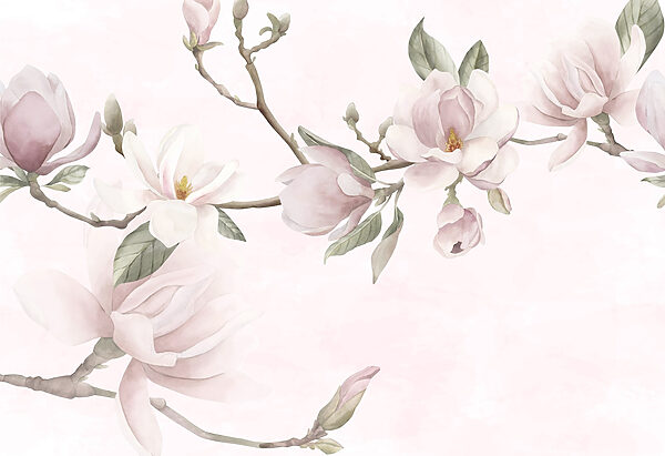 Delicadas flores sobre fondo pastel Delicadas flores sobre fondo pastel