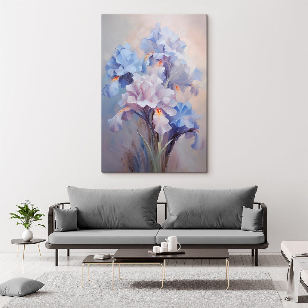 Painting of flowers on a surface Painting of flowers on a surface