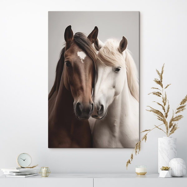 Dos caballos con las cabezas juntas Cuadros Dos caballos con las cabezas juntas
