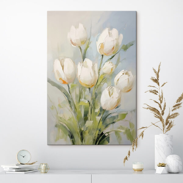 Cuadros Cuadro de tulipanes blancos (SKU: s43435) Cuadros Cuadros Cuadro de tulipanes blancos (SKU: s43435)