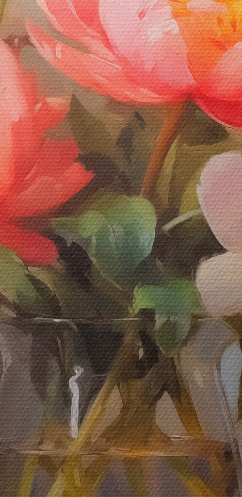 Painting of flowers in a vase Painting of flowers in a vase