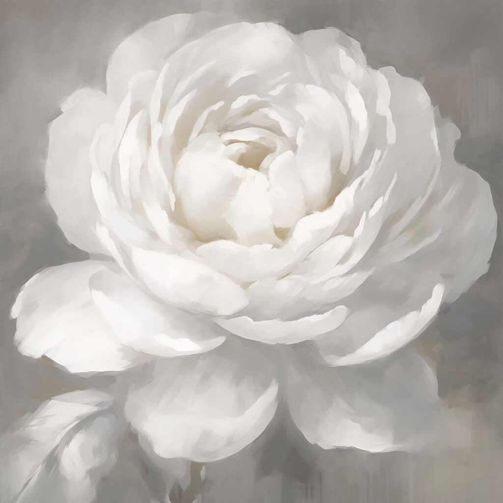 Flor blanca con hojas Flor blanca con hojas