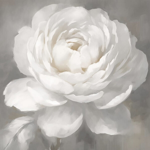 Flor blanca con hojas Flor blanca con hojas