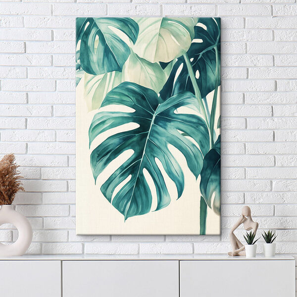 Lush green leaves in soft hues Lush green leaves in soft hues