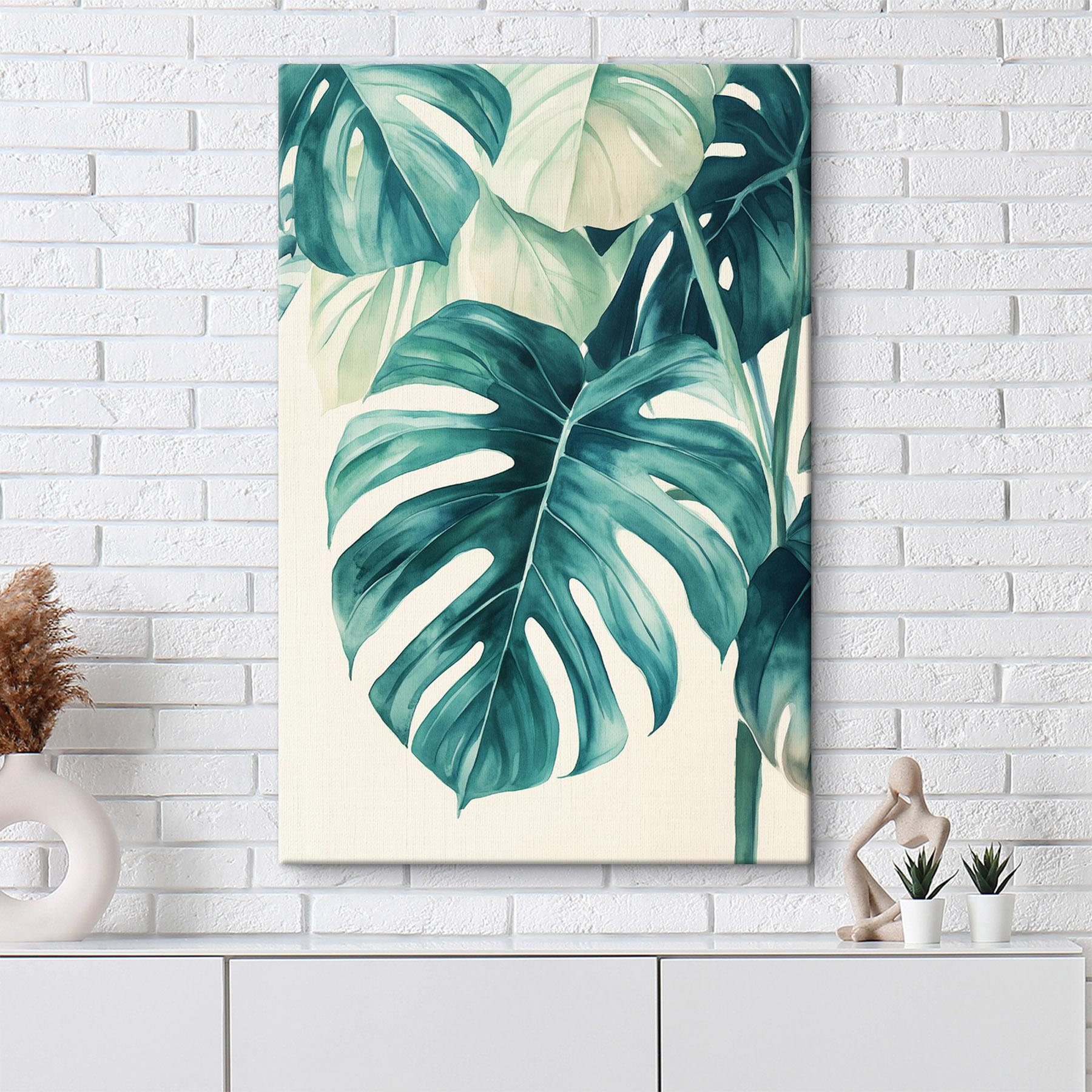Lush green leaves in soft hues Lush green leaves in soft hues