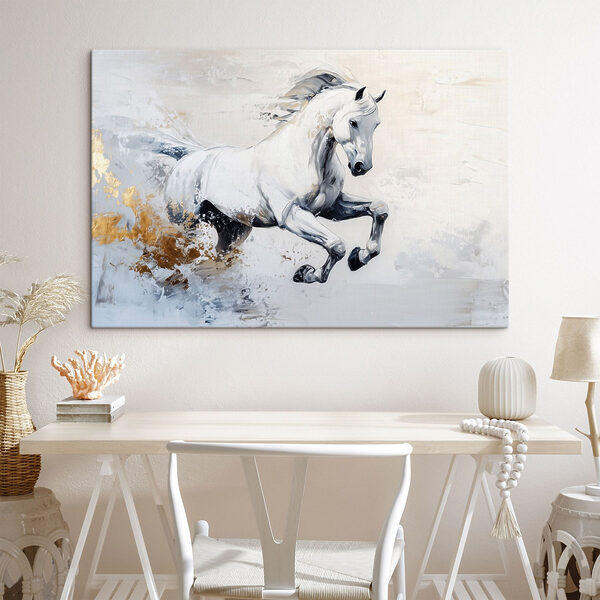 Cuadros Cuadro de un caballo blanco (SKU: s43498) Cuadros Cuadros Cuadro de un caballo blanco (SKU: s43498)