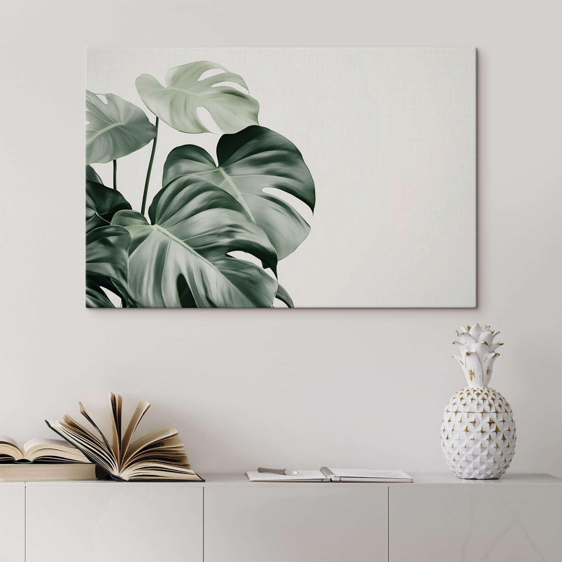 Lush green leaves in soft light