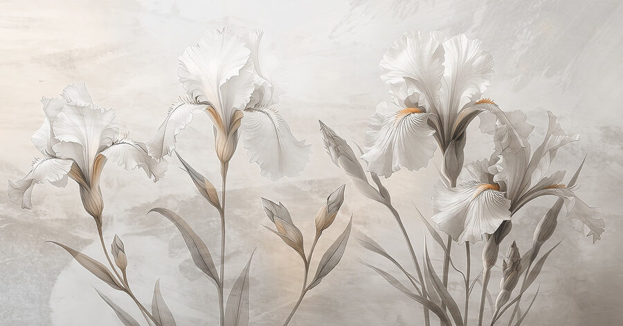 Elegante composición floral en tonos apagados