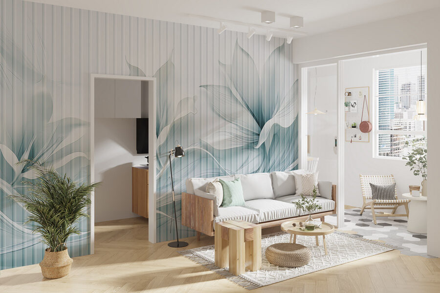 Etéreo diseño floral en tonos suaves