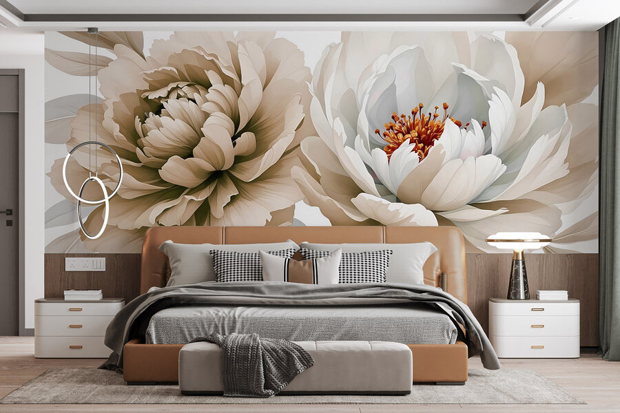Delicadas flores en tonos suaves
