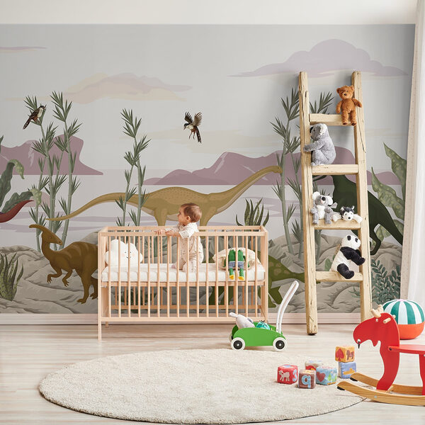 Group of dinosaurs in a desert Group of dinosaurs in a desert