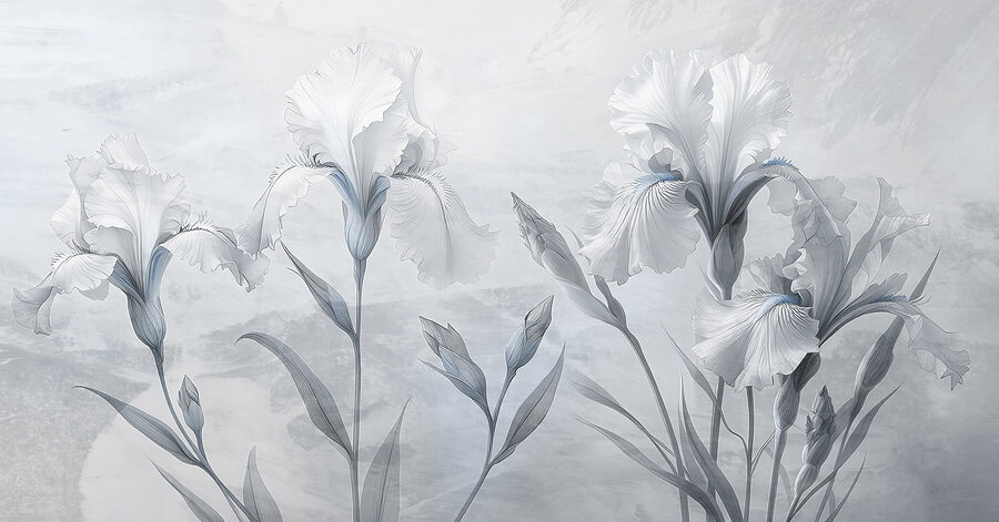 Delicadas flores en tonos suaves