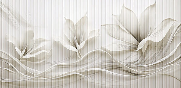 Delicado diseño floral ondulado Delicado diseño floral ondulado