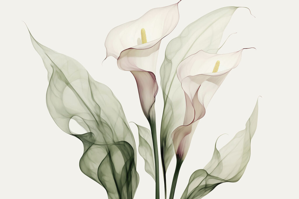 Delicate flowers in soft hues