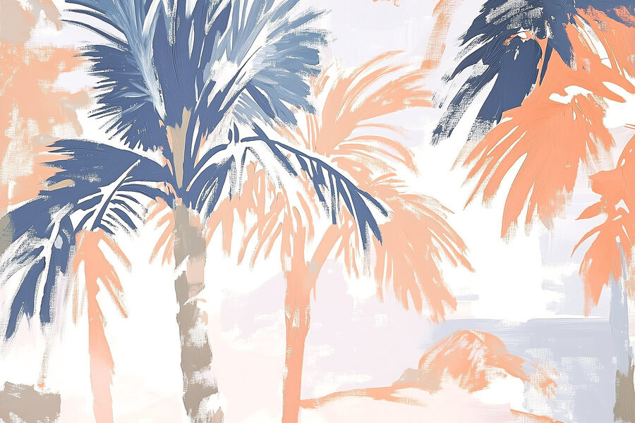 Pintura de palmeras