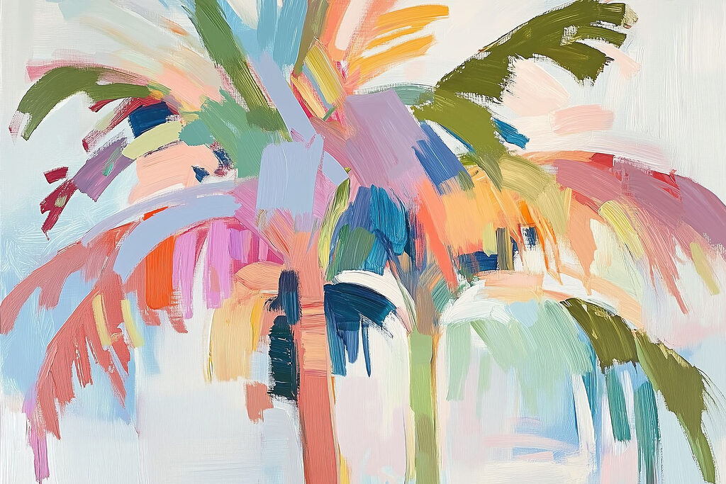 Painting of a palm tree Painting of a palm tree