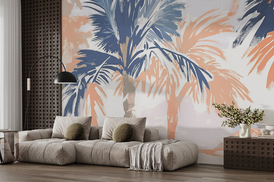 Pintura de palmeras