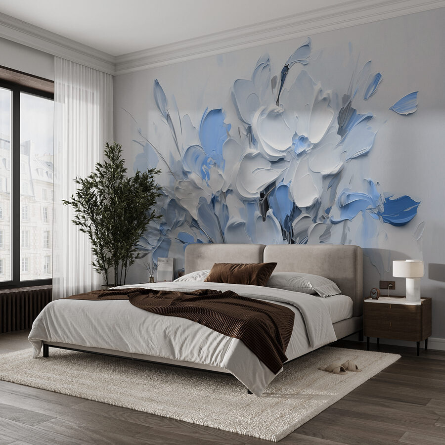 Pintura de flores en un jarrón
