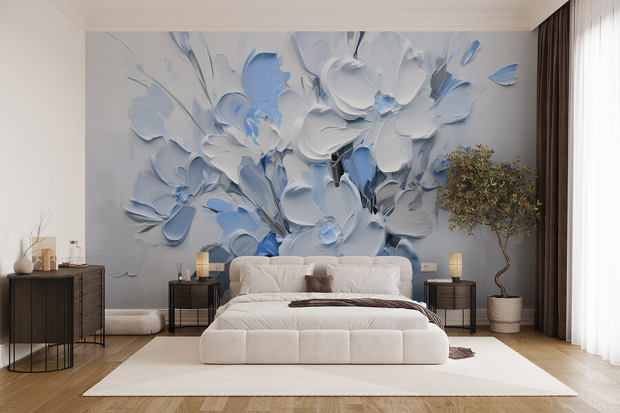 Pintura de flores en un jarrón