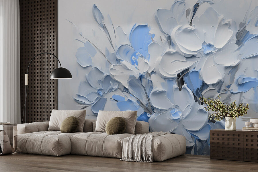 Pintura de flores en un jarrón