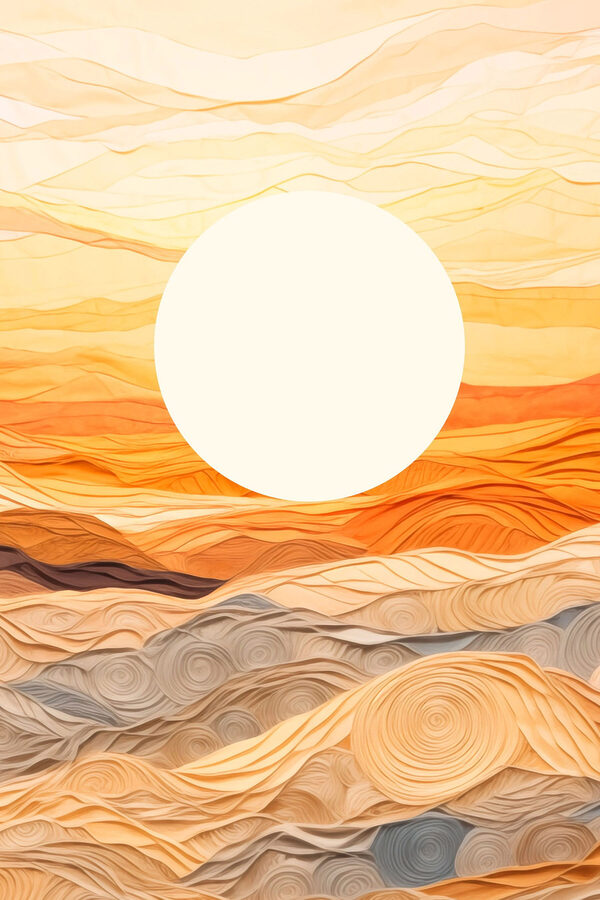 Sun over a desert Sun over a desert