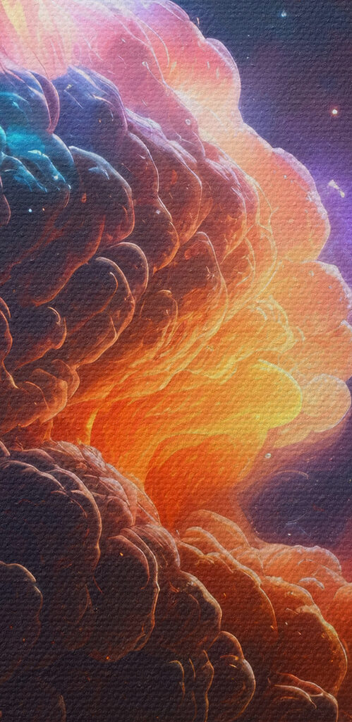 Colorful clouds and stars Colorful clouds and stars