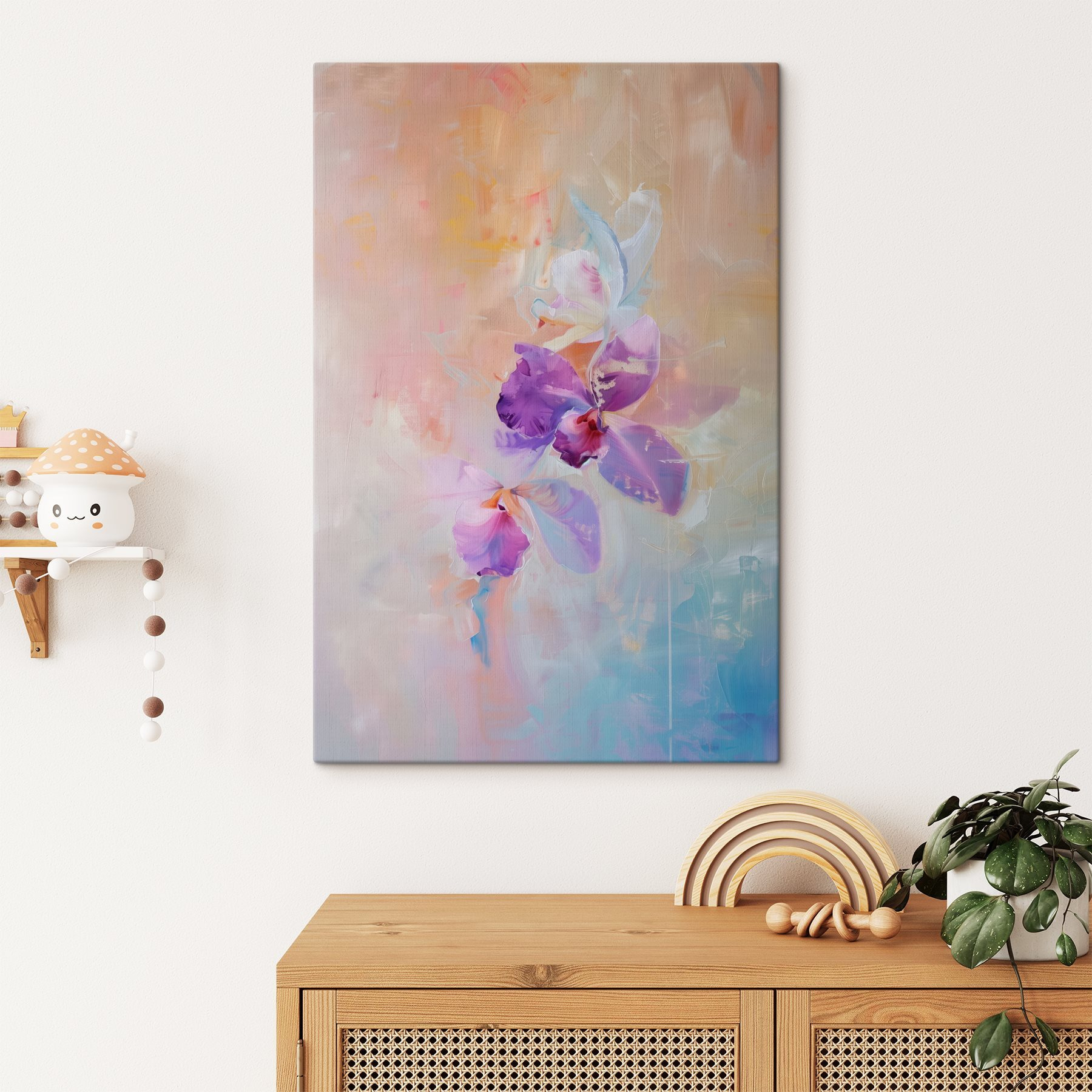 Painting of purple flowers