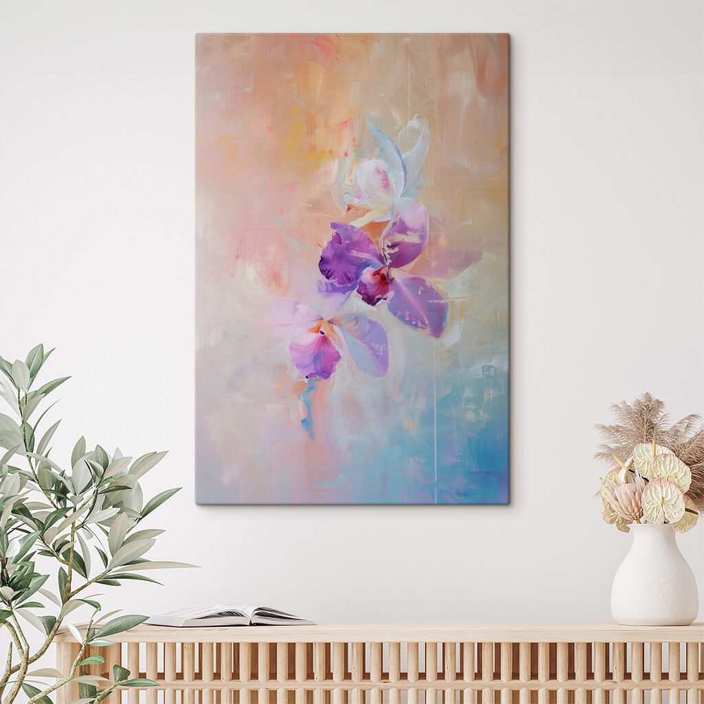 Painting of purple flowers Painting of purple flowers