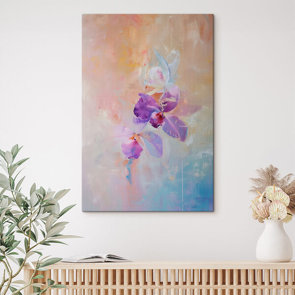 Painting of purple flowers Painting of purple flowers