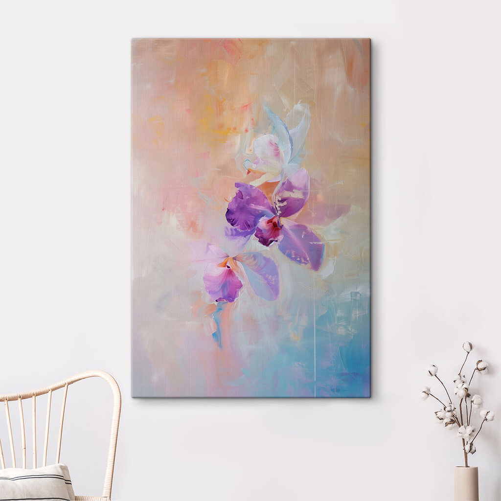 Painting of purple flowers Painting of purple flowers